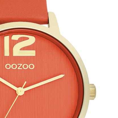 OOZOO C11341 38mm Timepieces Orange  Leather Strap