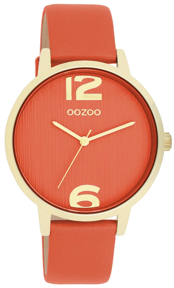 OOZOO C11341 38mm Timepieces Orange  Leather Strap