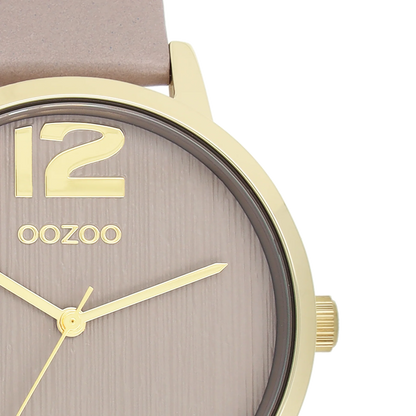OOZOO C11342 38mm Timepieces Taupe Leather Strap