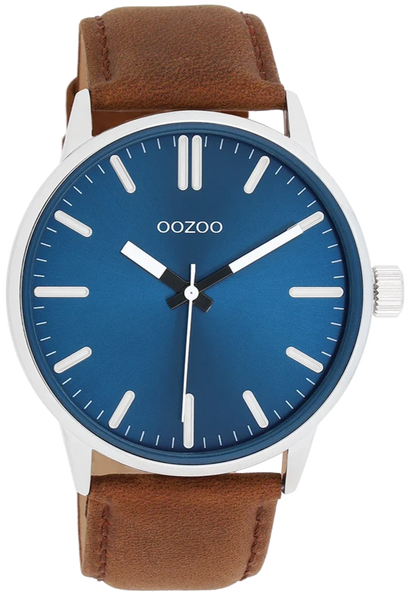 OOZOO C11400 45mm Timepieces Brown Leather Strap