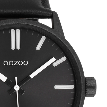 OOZOO C11404 45mm Timepieces Black Leather Strap