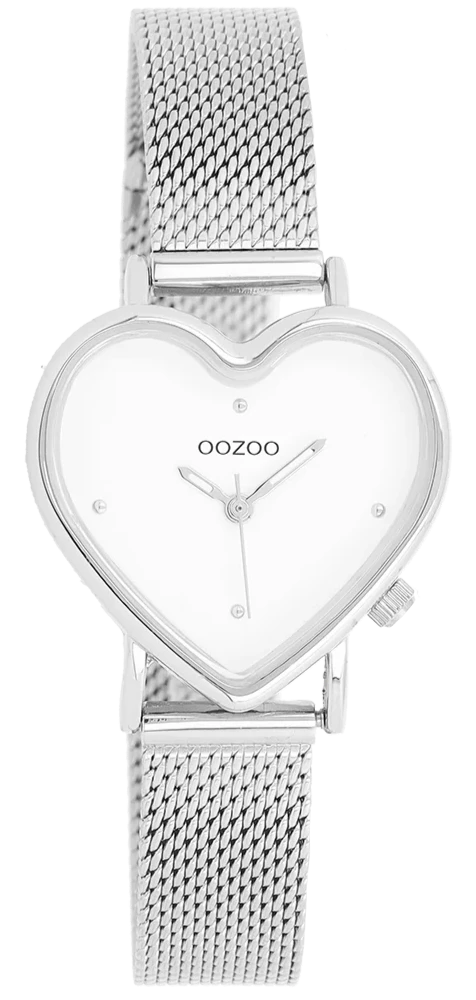 OOZOO C11413 29MM Heart Silver Metallic Bracelet