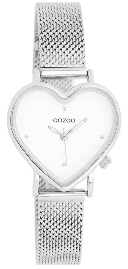 OOZOO C11413 29MM Heart Silver Metallic Bracelet