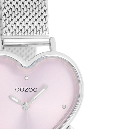 OOZOO C11414 29MM Heart Silver Metallic Bracelet