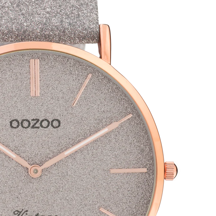 OOZOO C20162 40MM Timepieces Vintage Series Taupe Leather Strap