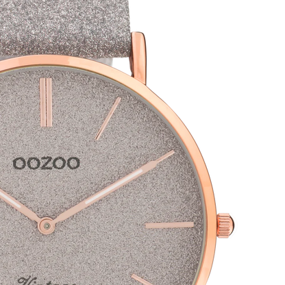 OOZOO C20162 40MM Timepieces Vintage Series Taupe Leather Strap