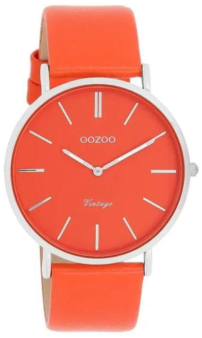 OOZOO C20320 40mm Vintage Orange Leather Strap