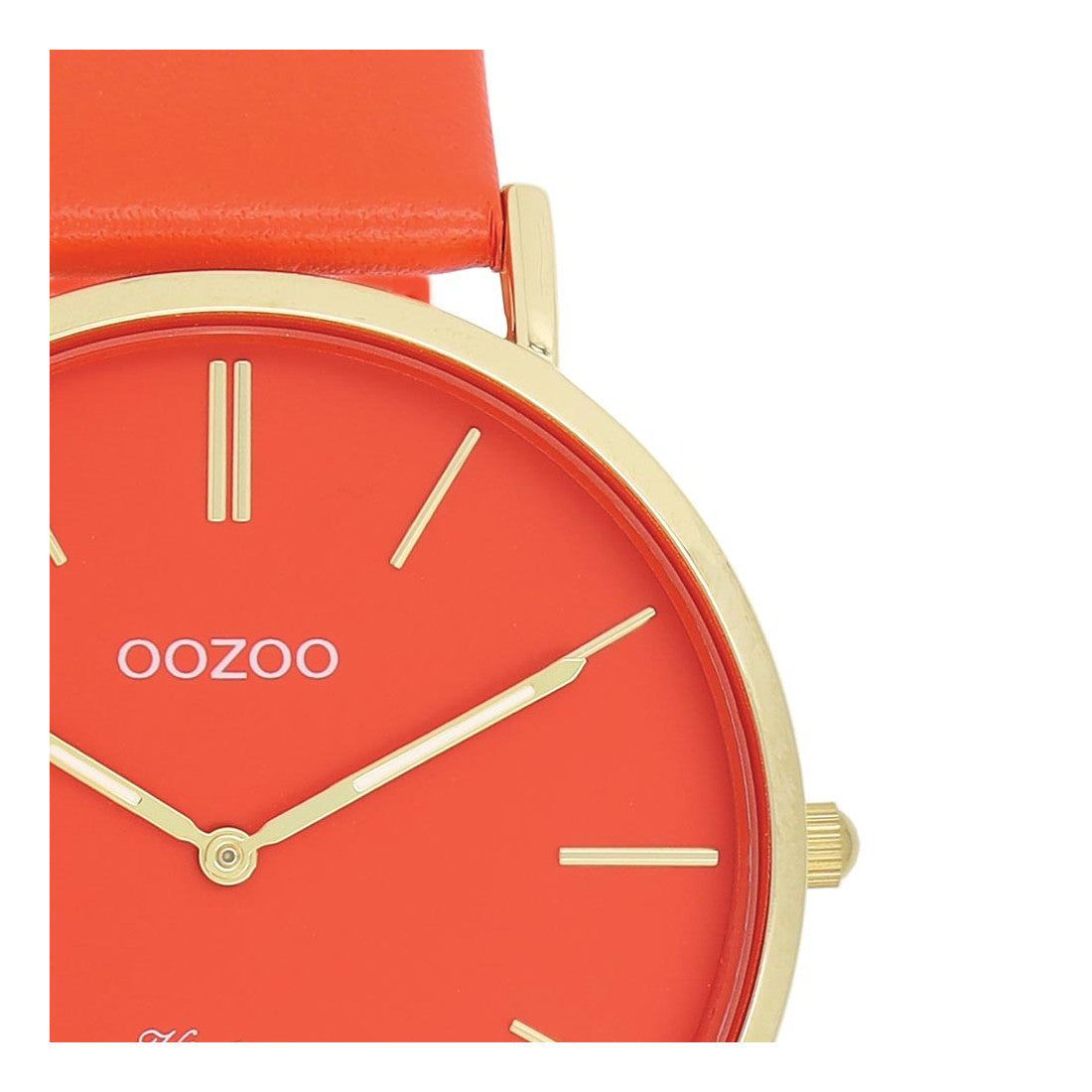 OOZOO C20321 40mm Vintage Orange Leather Strap