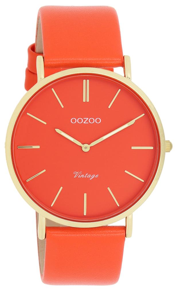 OOZOO C20321 40mm Vintage Orange Leather Strap