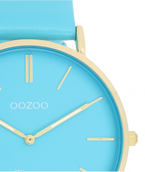 OOZOO C20323 40mm Vintage Light Blue Leather Strap