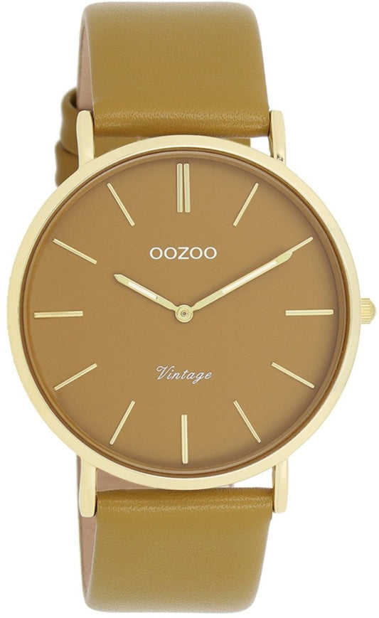 OOZOO C20327 40mm Vintage Olive Leather Strap