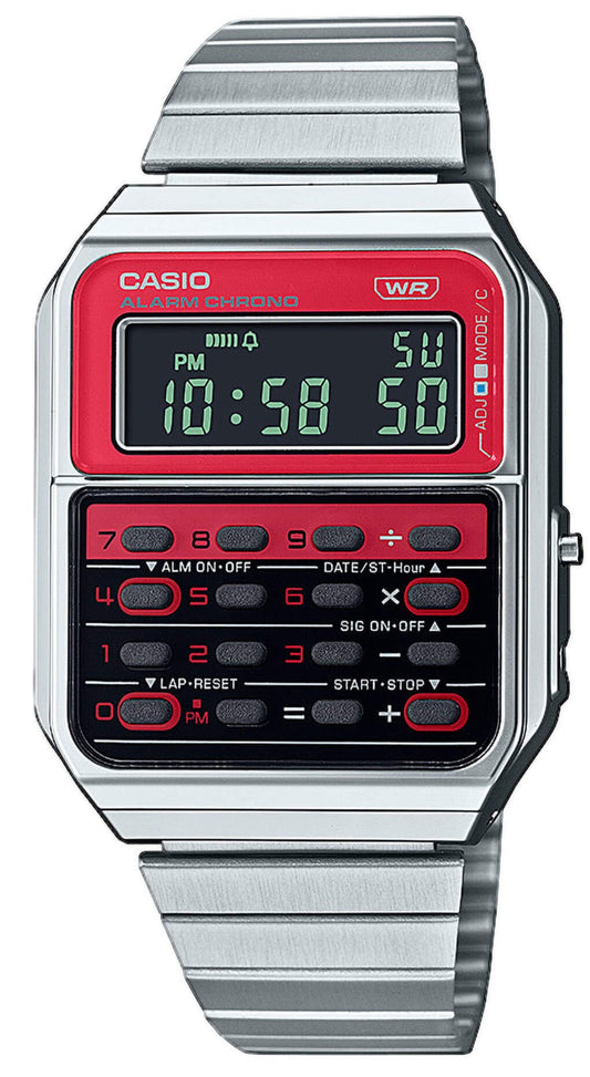 Casio CA-500WE-4BEF Vintage Silver Stainless Steel Bracelet