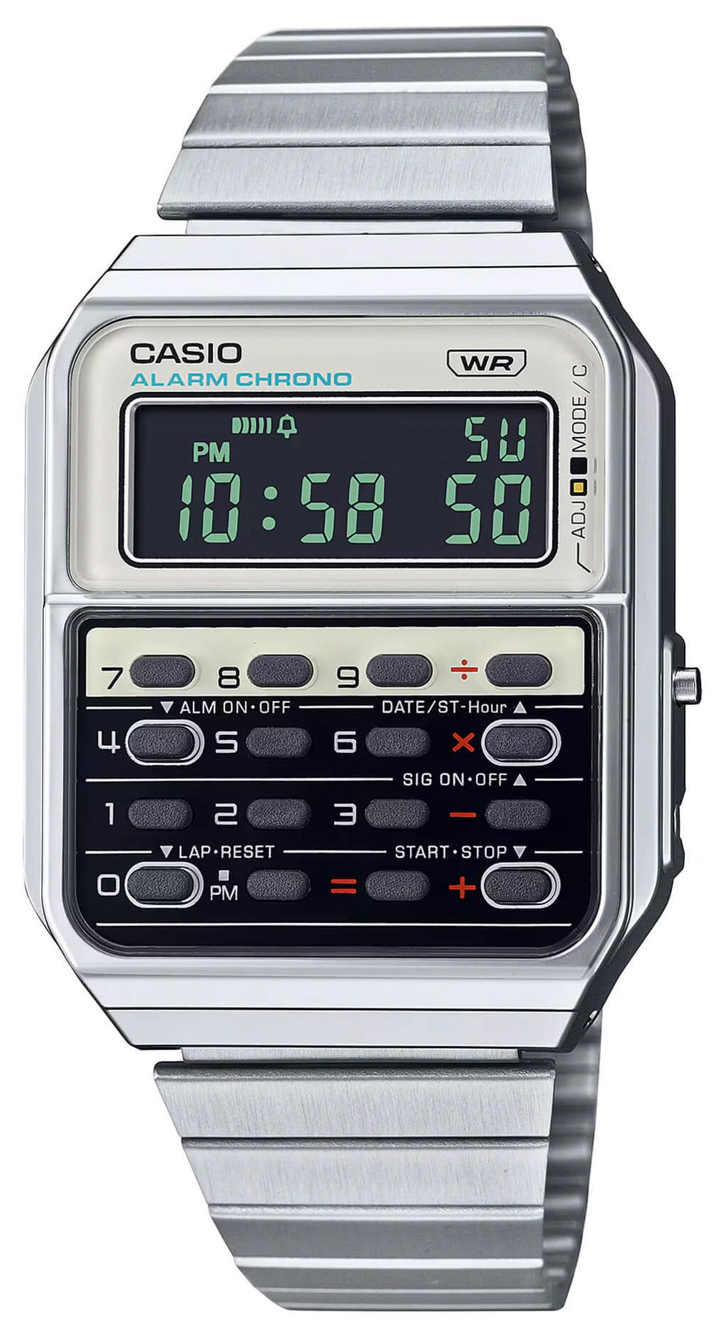 Casio CA-500WE-7BEF Vintage Silver Stainless Steel Bracelet