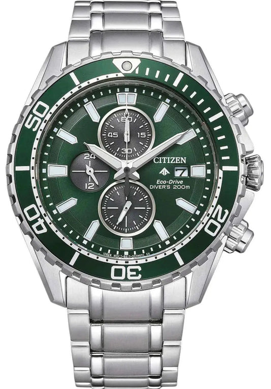Citizen CA0820-50X Eco-Drive Divers Chronograph Stainless Steel Bracelet