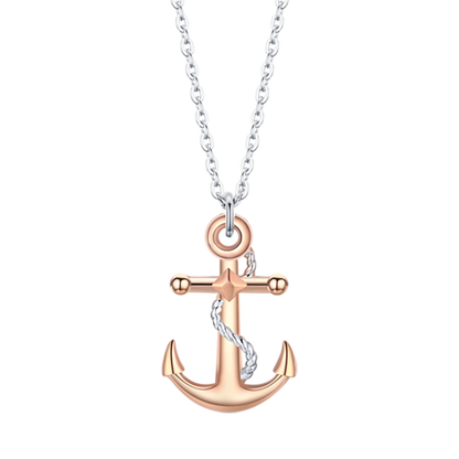 Luca Barra CA437 Men's Steel Necklace with Anchor