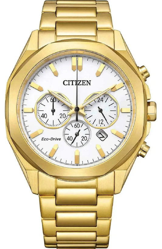 Citizen CA4592-85A Eco-Drive Chronograph Gold Stainless Steel Bracelet