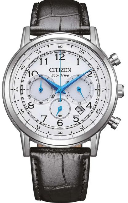 Citizen CA4630-02A Eco-Drive Chronograph Black Leather Strap