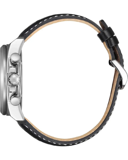 Citizen CA4640-09A Eco-Drive Chronograph Black Leather Strap