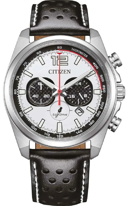 Citizen CA4640-09A Eco-Drive Chronograph Black Leather Strap