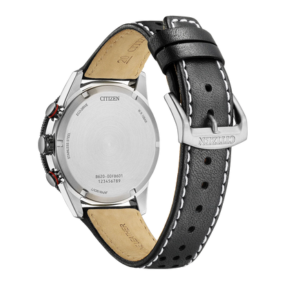 Citizen CA4717-06E Eco-Drive Chronograph Black Leather Strap