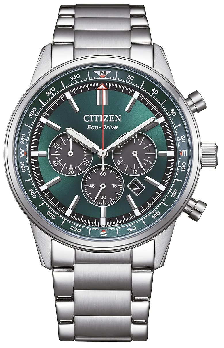 Citizen CA4720-52X Eco-Drive Chrono Stainless Steel Bracelet