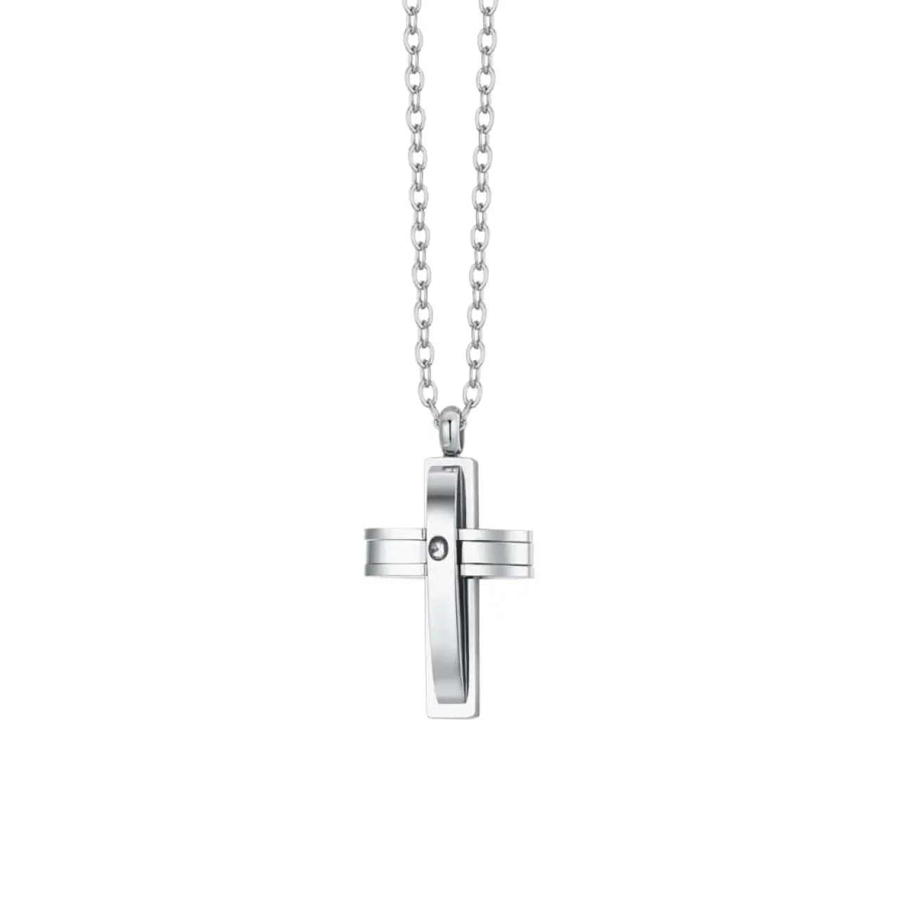 Luca Barra CA437 Men's Steel Necklace with Anchor