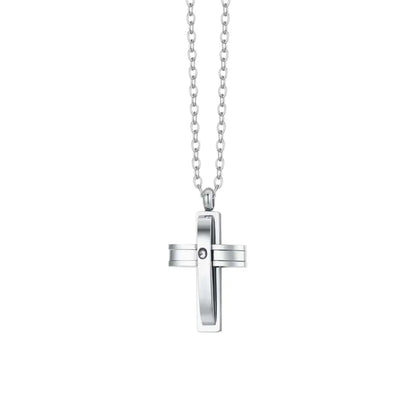 Luca Barra CA437 Men's Steel Necklace with Anchor