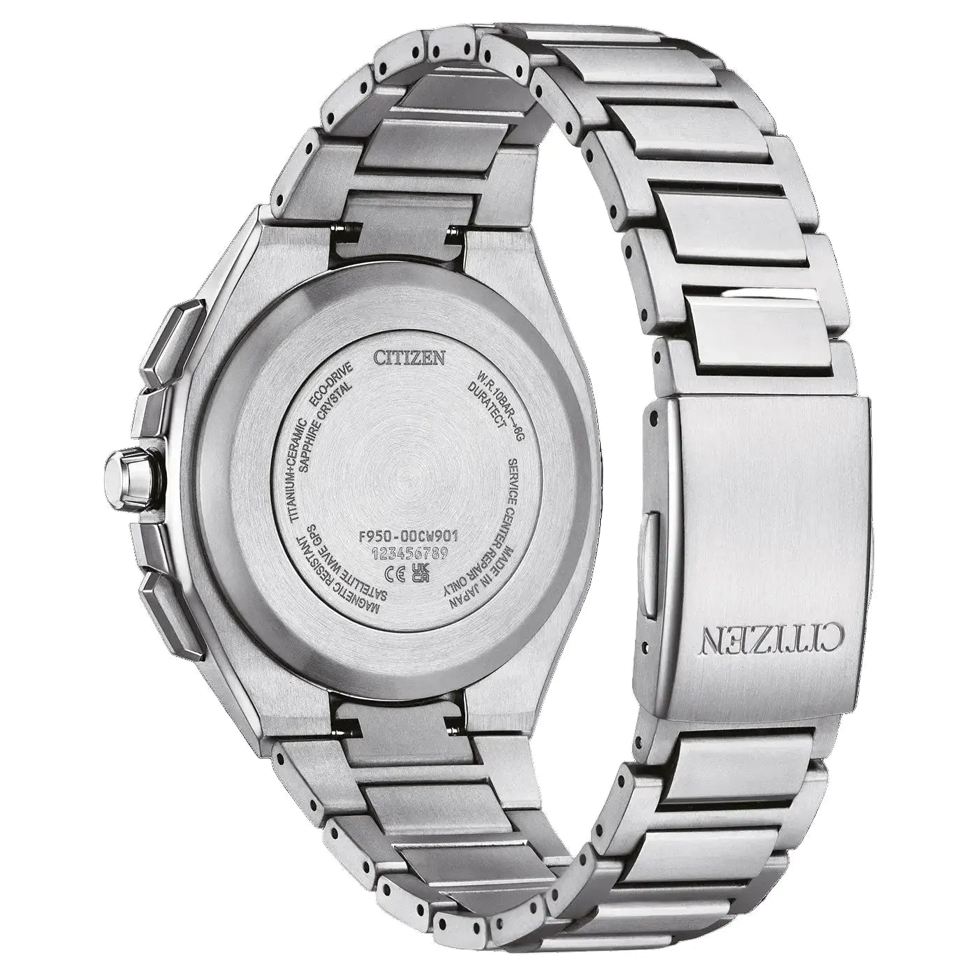 Citizen CC4104-53E Attesa Satellite Wave EcoDrive Chronograph Titanium Bracelet Citizen