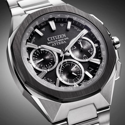 Citizen CC4104-53E Attesa Satellite Wave EcoDrive Chronograph Titanium Bracelet
