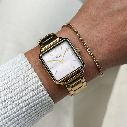 Cluse CG10327 La Tétragone Gold Stainless Steel Bracelet Gift Box