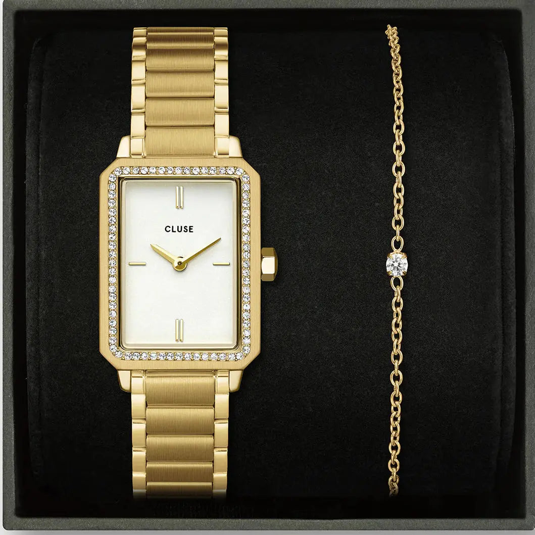 Cluse CG11508 Fluette Zircon Gold Stainless Steel Bracelet Gift Box