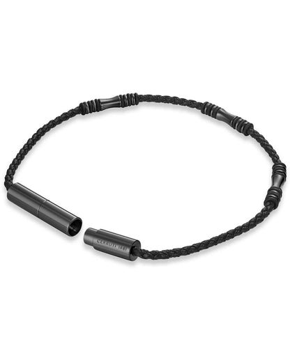 Cerruti CIAGB0000303 Duas Men's Leather and Steel Bracelet