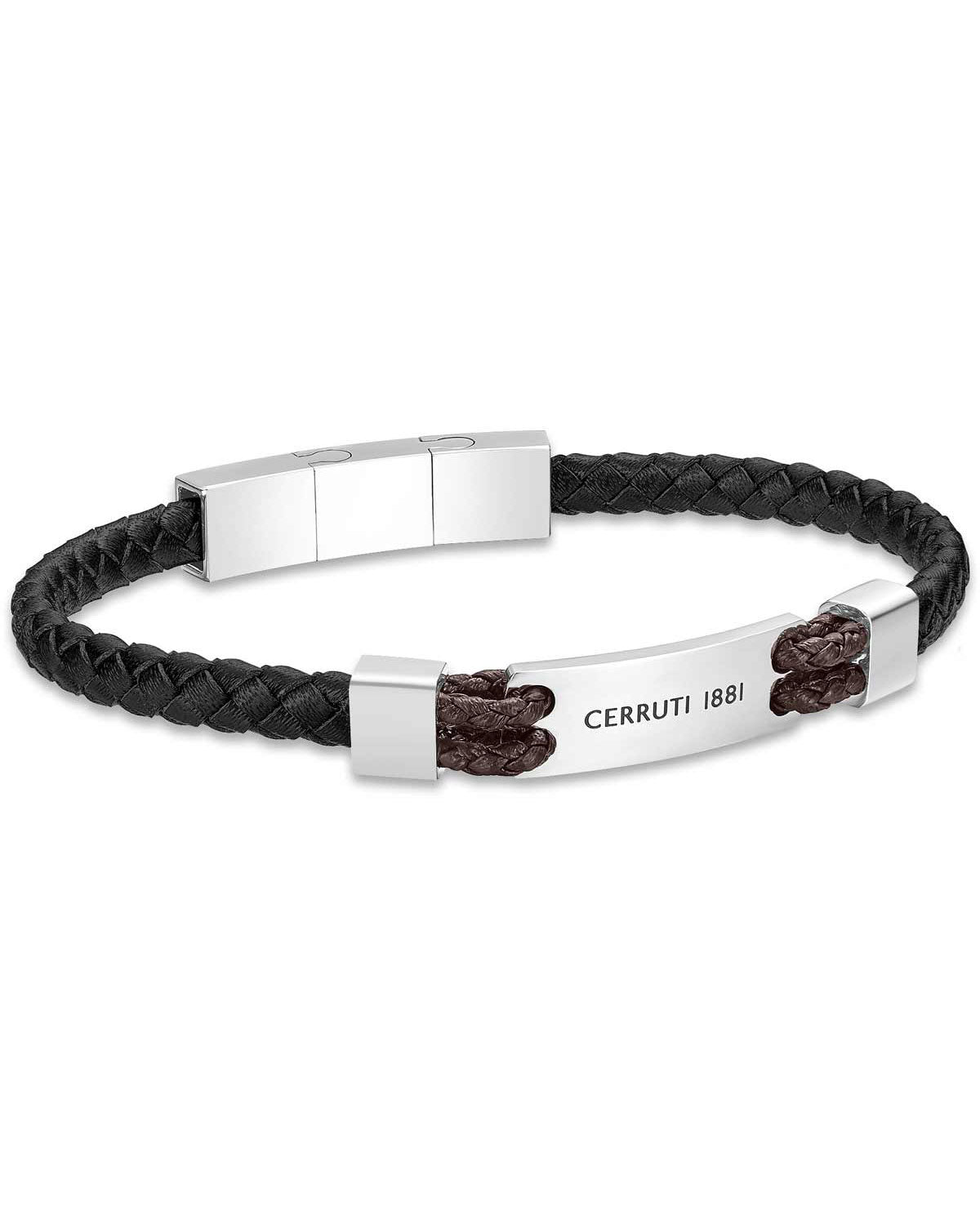 Cerruti CIAGB0012201 Alessandro Ανδρικό Βραχιόλι Από Δέρμα και Ατσάλι