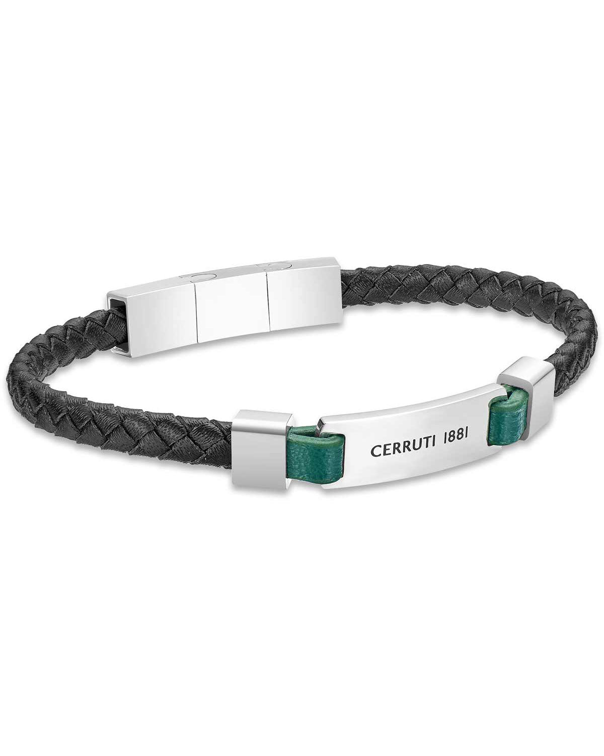 Cerruti CIAGB0012202 Alessandro Ανδρικό Βραχιόλι Από Δέρμα και Ατσάλι