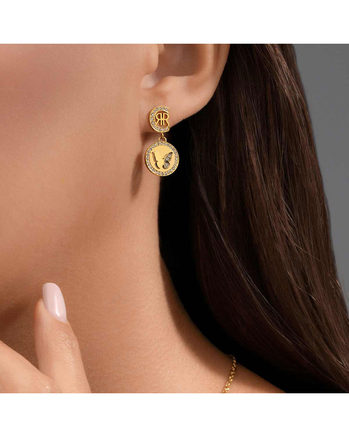 Cerruti CIJLE0000302 Charmu Earrings In Gold Plated Steel