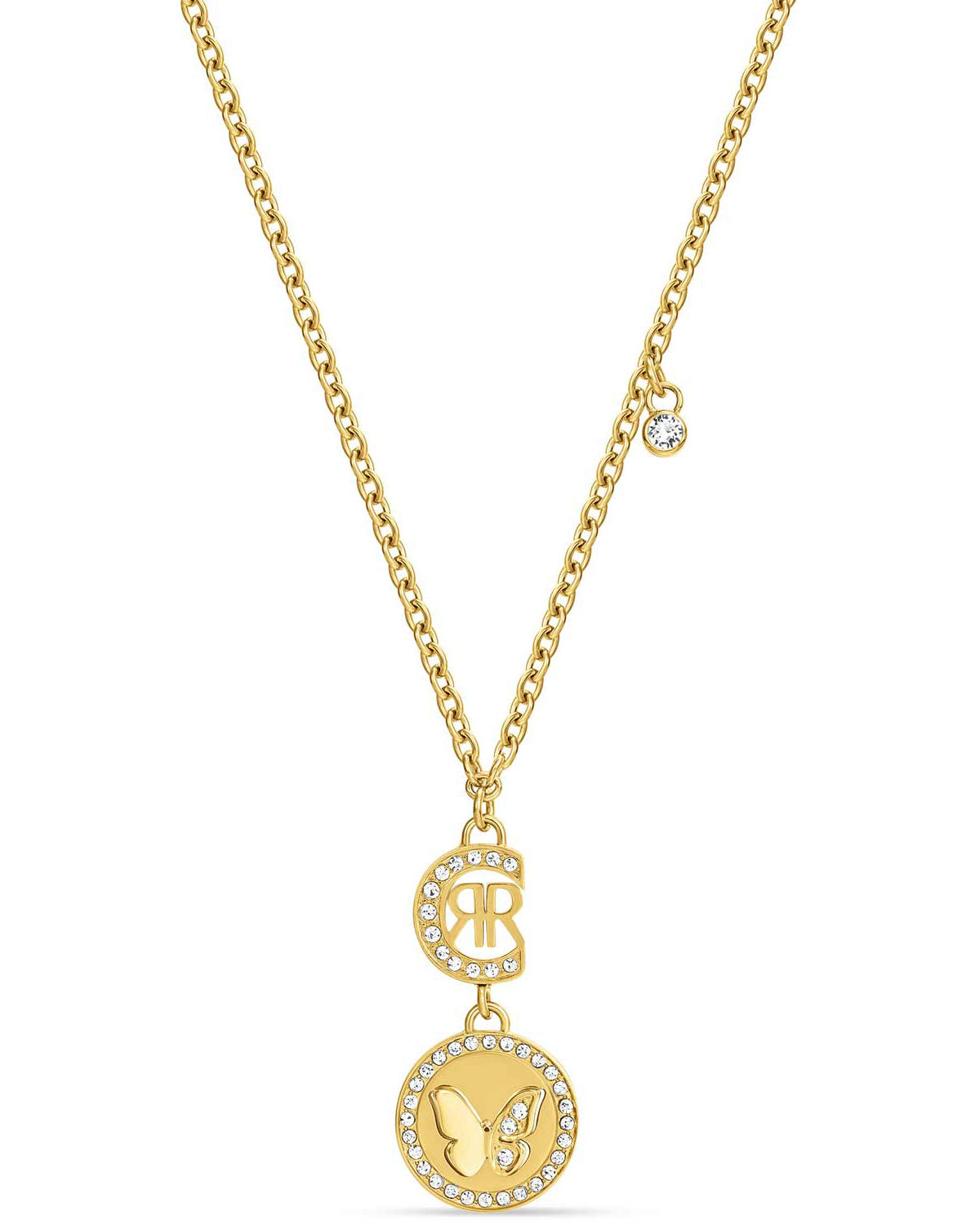 Cerruti CIJLN0000802 Papillon Necklace In Gold Plated Steel