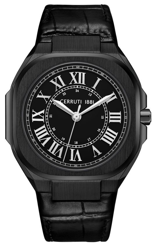 Cerruti CIWGA0050102 Leadri Black Leather Strap