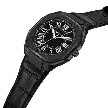 Cerruti CIWGA0050102 Leadri Black Leather Strap