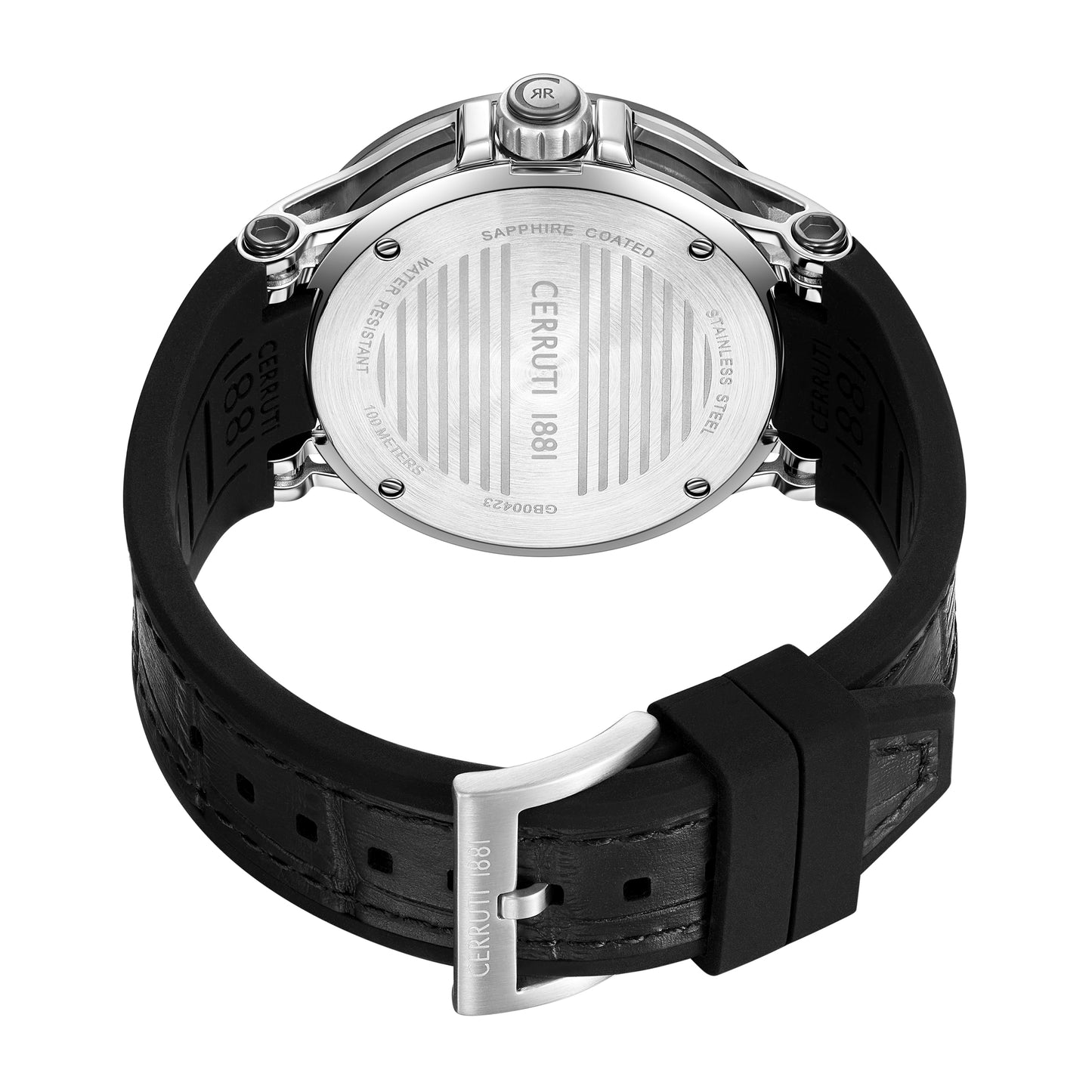 Cerruti CIWGB0042301 Velletri Black Leather Strap