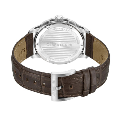 Cerruti CIWGC0084602 Petroio Chronograph Brown Leather Strap