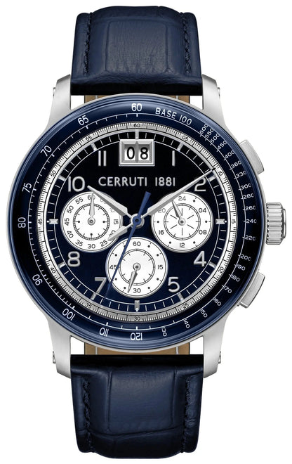 Cerruti CIWGC0084603 Petroio Chronograph Blue Leather Strap