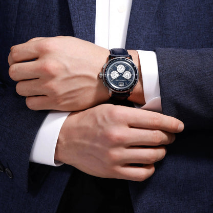 Cerruti CIWGC0084603 Petroio Chronograph Blue Leather Strap