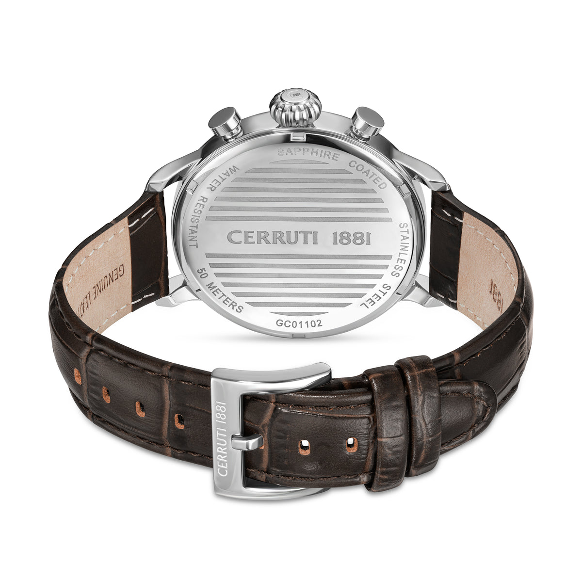 Cerruti CIWGC0110202 Dervio Chronograph Brown Leather Strap