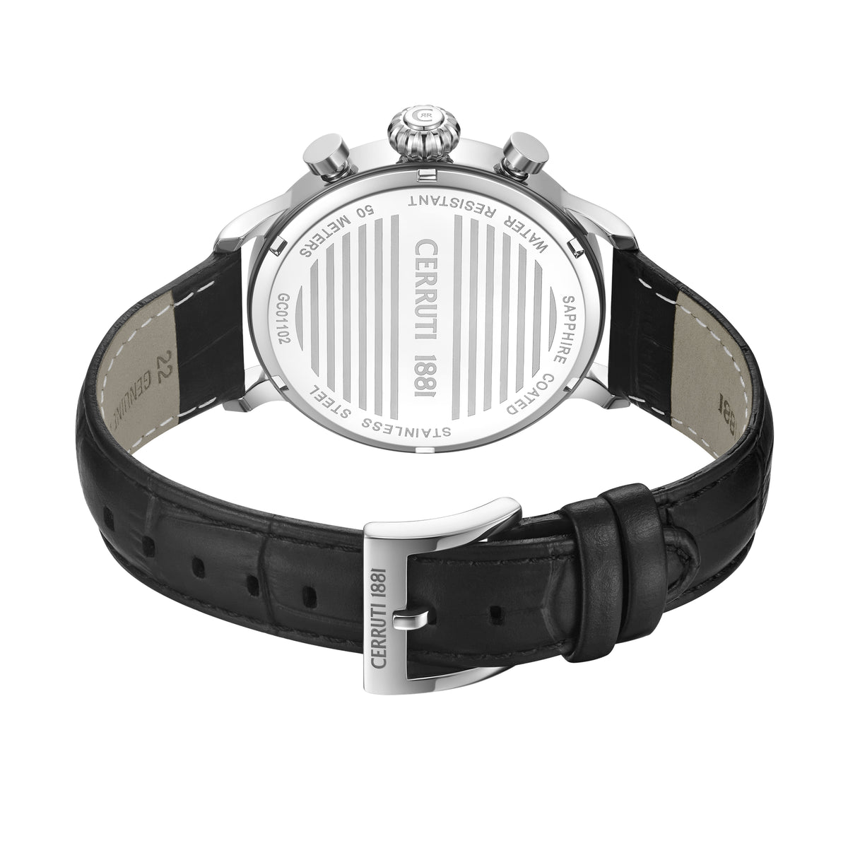 Cerruti CIWGC0110203 Dervio Chronograph Black Leather Strap