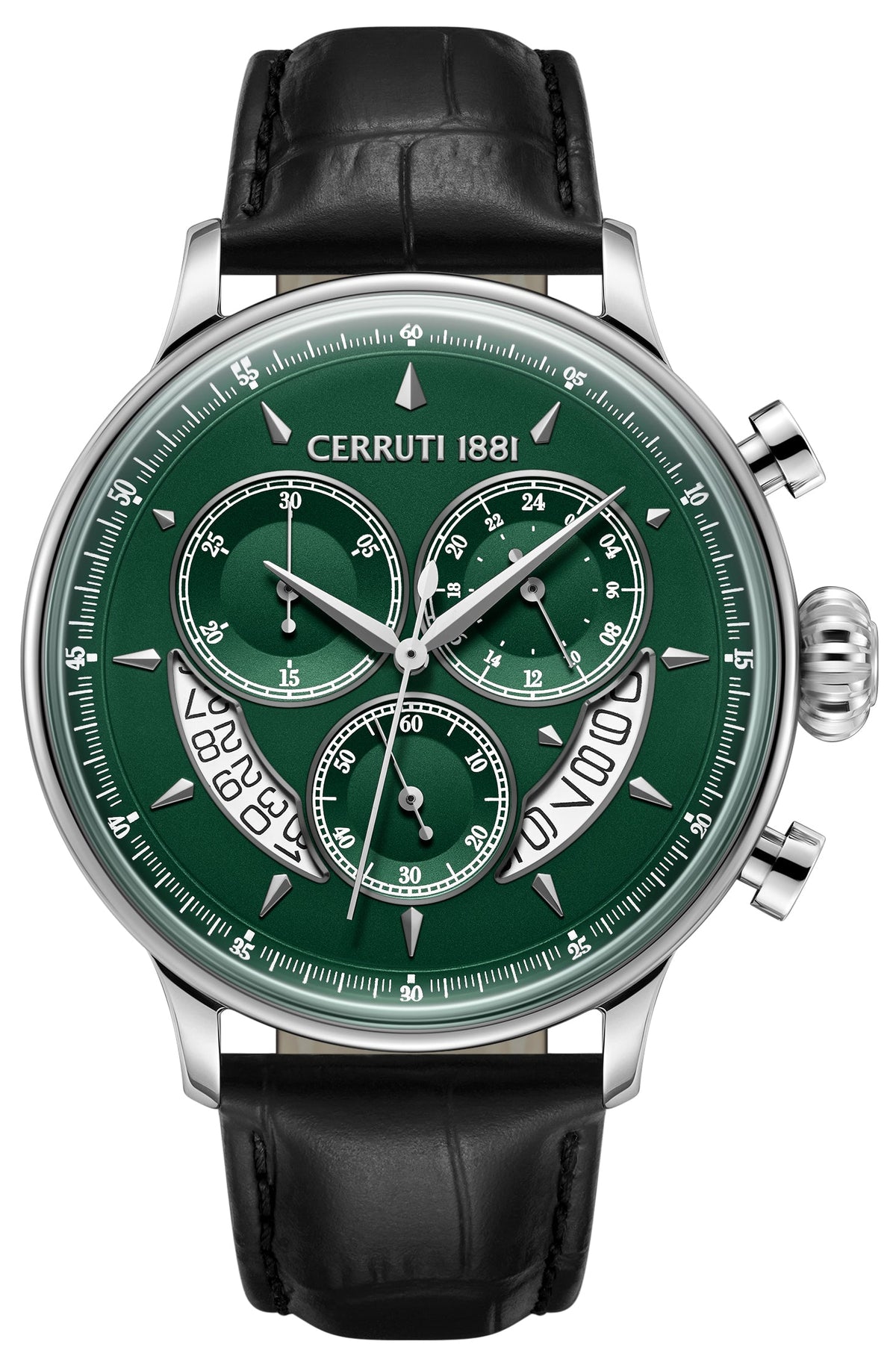 Cerruti CIWGC0110203 Dervio Chronograph Black Leather Strap