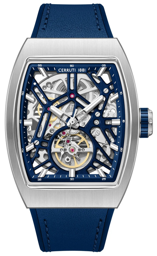 Cerruti CIWGE0095802 Calliano Automatic Blue Leather Strap