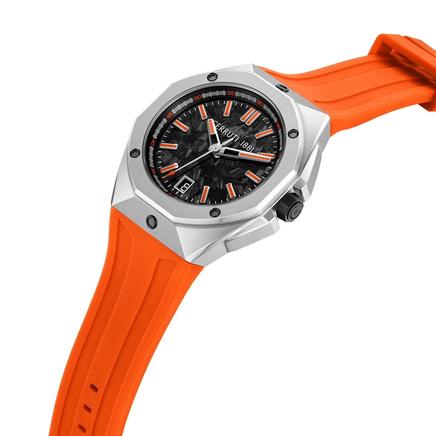 Cerruti CIWGM0096303 Arezzo Orange Silicone Strap