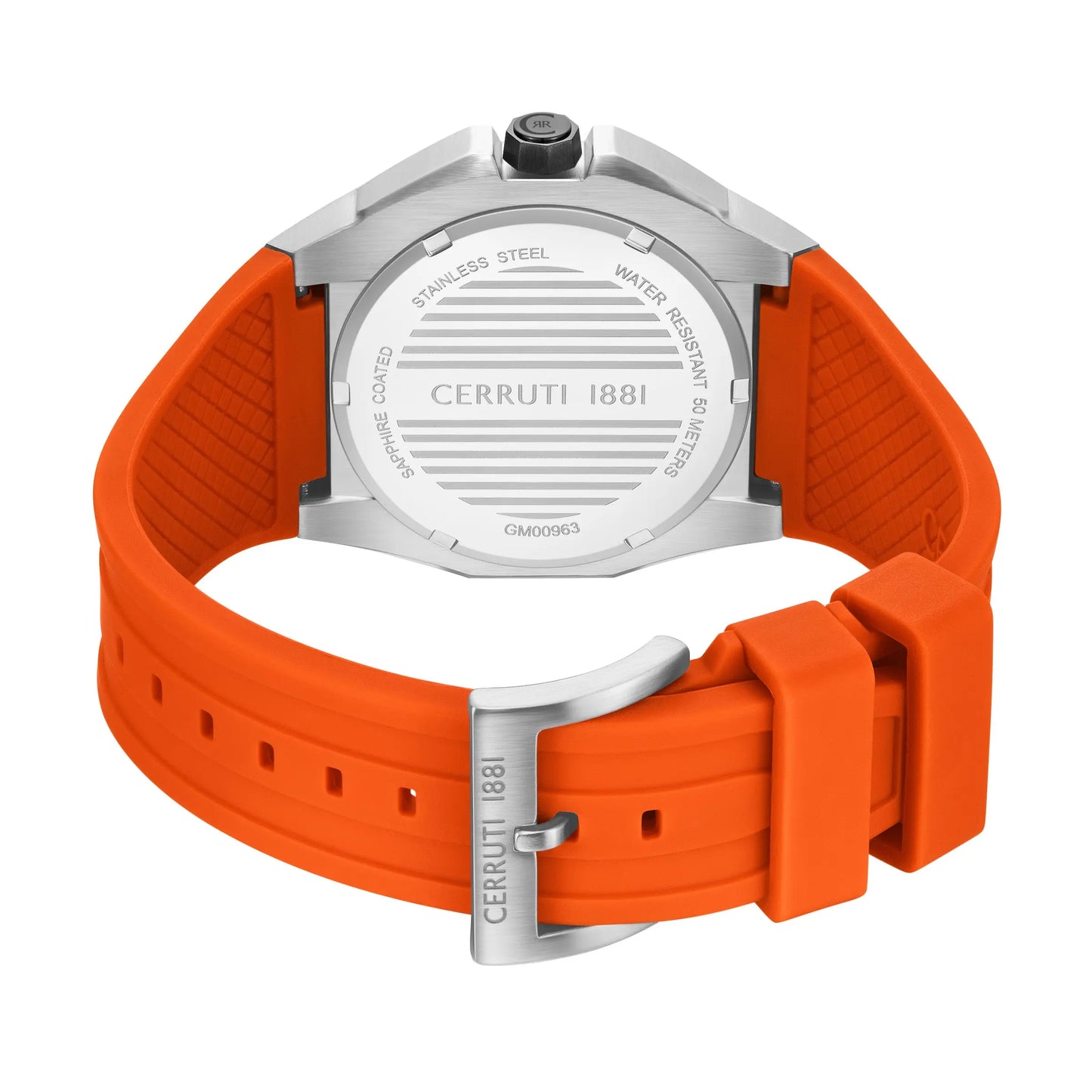 Cerruti CIWGM0096303 Arezzo Orange Silicone Strap
