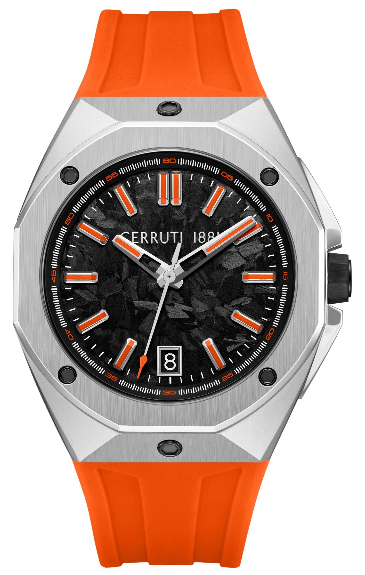 Cerruti CIWGM0096303 Arezzo Orange Silicone Strap
