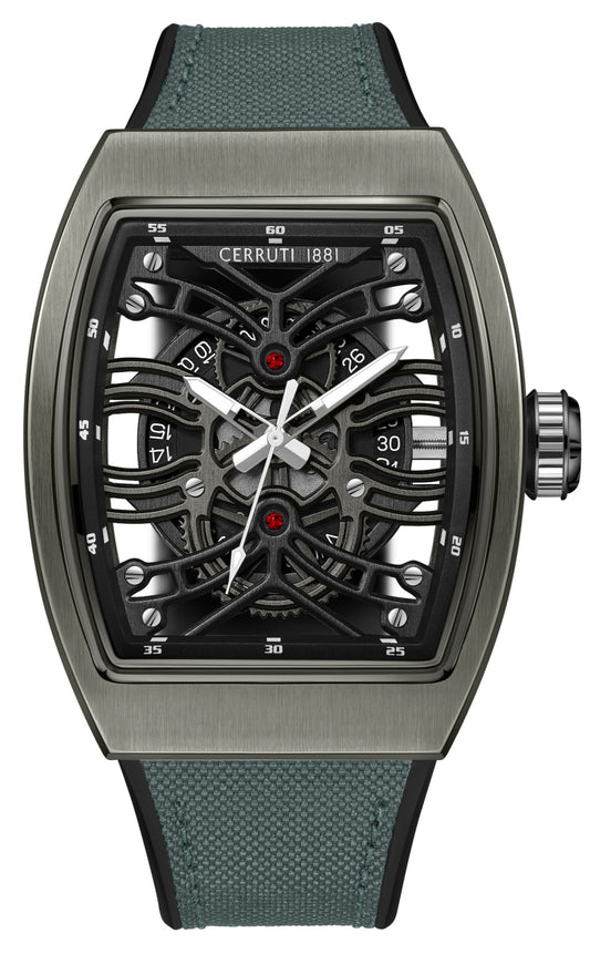 Cerruti CIWGN0019502 Galliano Grey Textile-Silicon Strap